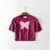 fashion butterfly knitted round neck top  NSHS23782