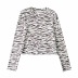 zebra print long-sleeved bottoming shirt NSHS23791