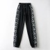 leopard pattern stitching beam guard pants NSHS23799