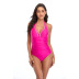 conservative solid color one-piece swimsuit NSHL23814