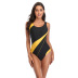 conservative color matching one-piece swimsuit NSHL23816