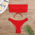 solid color sexy split strip bikini swimsuit  NSHL23826