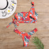 new split sexy print one-shoulder bikini swimsuit  NSHL23828