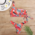 new split sexy print one-shoulder bikini swimsuit  NSHL23828