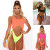 contrast color tassel sexy one-piece swimsuit  NSHL23829
