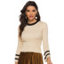 Trumpet Sleeve Wild Casual Long Sleeve Knitted Sweater  NSJR23556