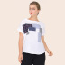 cotton and linen stitching round neck t-shirt  NSJR23568