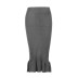ruffled knitted mid-length skirt  NSJR23569