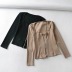 zipper slim threaded sexy long-sleeved cardigan top  NSAC15413