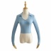 fashion short polo collar long-sleeved shirt NSAC15422