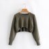 autumn solid color pullover sweater  NSAM15426