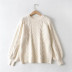 retro twist knit pullover sweater NSLD15489