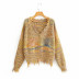 casual tassel design floral sweater  NSLD15508
