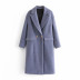 long woolen autumn and winter new women s loose thin double-breasted coat NSLD15564
