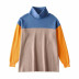 fashion contrast color turtleneck sweater  NSLD15568