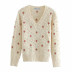 autumn and winter new women s V-neck pullover sweater NSLD15587