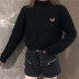 Fashion turtleneck butterfly embroidery sweater NSLD15597