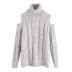 turtleneck cold shoulder knit sweater NSLD15633