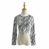 fashion zebra print long-sleeved bottoming shirt NSAC15664