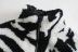 Zebra Pattern Drawstring Lamb Wool Coat NSAC15679