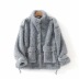 Winter composite suede fur coat NSAC15694