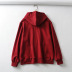 loose long-sleeved cardigan hooded sweatershirt NSAC15695