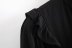bow tie frill-trimmed black shirt dress  NSAM24017