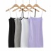 elastic contrast color suspender dress NSHS24092