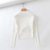 two-wear knit half high neck tight-fitting long-sleeved T-shirt NSHS24095