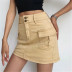 summer new high waist fashionable two-pocket denim skirt  NSHS24097