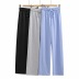 drape high waist drawstring pants NSHS24185