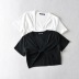  Loose Solid Color Short Sleeve shirt NSHS24192