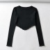   long-sleeved solid color long-sleeved top T-shirt NSHS24203