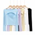 fashion slim design sense long-sleeved T-shirt NSHS24210