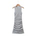sleeveless pleated elastic tight dress NSHS24212
