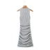 sleeveless pleated elastic tight dress NSHS24212