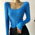 Autumn and winter round neck pure color all-match sweater NSHS24335