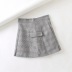Autumn pleated pocket houndstooth pleated skirt  NSHS24351