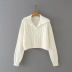 Autumn and winter twist woven large lapel sweater  NSHS24366