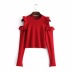 Slim-fit Ruffled Autumn and Winter Base Sweater NSHS24368
