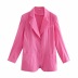 loose lapel pure color suit  jacket NSHS24369