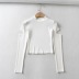 high round neck two-sleeve tight long-sleeved T-shirt NSHS24382