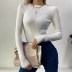 High round neck knitted jumpsuit NSHS24388