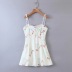 printed lace-up suspender dress NSHS24390