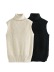 Autumn and winter high collar loose knit sweater vest NSHS24398