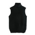 Autumn and winter high collar loose knit sweater vest NSHS24398
