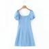 Puff sleeve bow decoration dress NSHS24403
