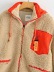 Loose lamb wool stitching hooded padded coat  NSHS24420