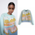 fashion jacquard round neck sweater  NSLD24465