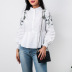 lantern sleeve embroidery ruffled blouse NSMY24582